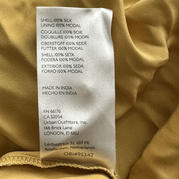 NWT Anthropologie Silk Maxi Dress Sz 8 Color blocked satin halter cut out - Picture 12 of 13